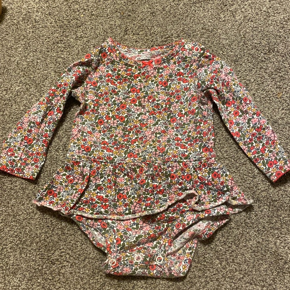 🧡 Buy 1 Get 2 Free! Floral Bodysuit with Skirt